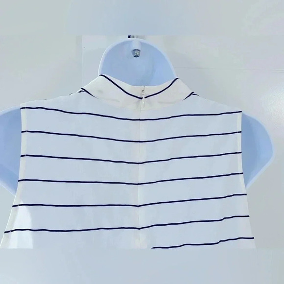 Monk & Lou/ Sleeveless top/ White with black lined stitching/  Size US S - Picture 7 of 14